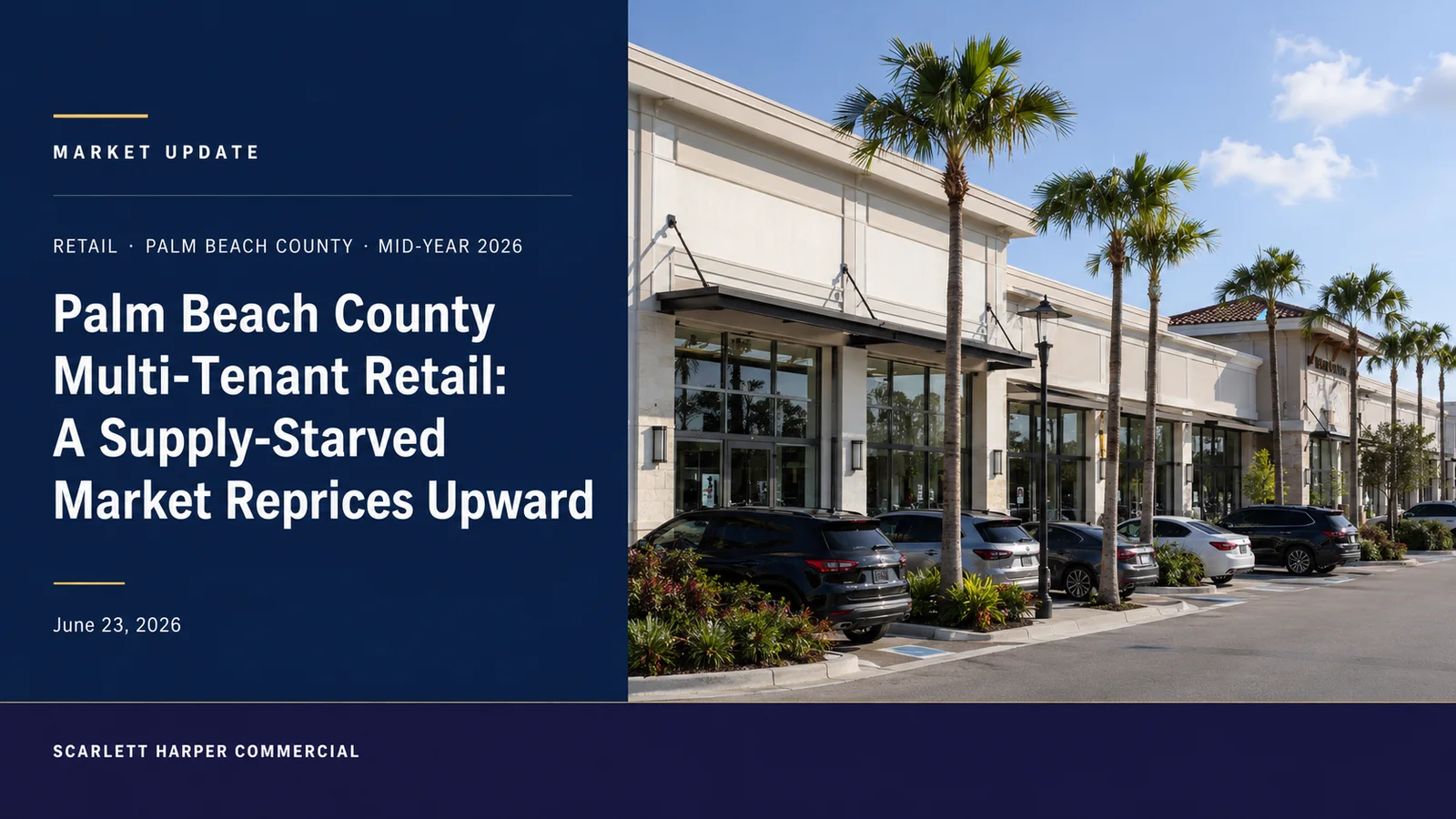 Palm Beach County Multi-Tenant Retail: A Supply-Starved Market Reprices Upward