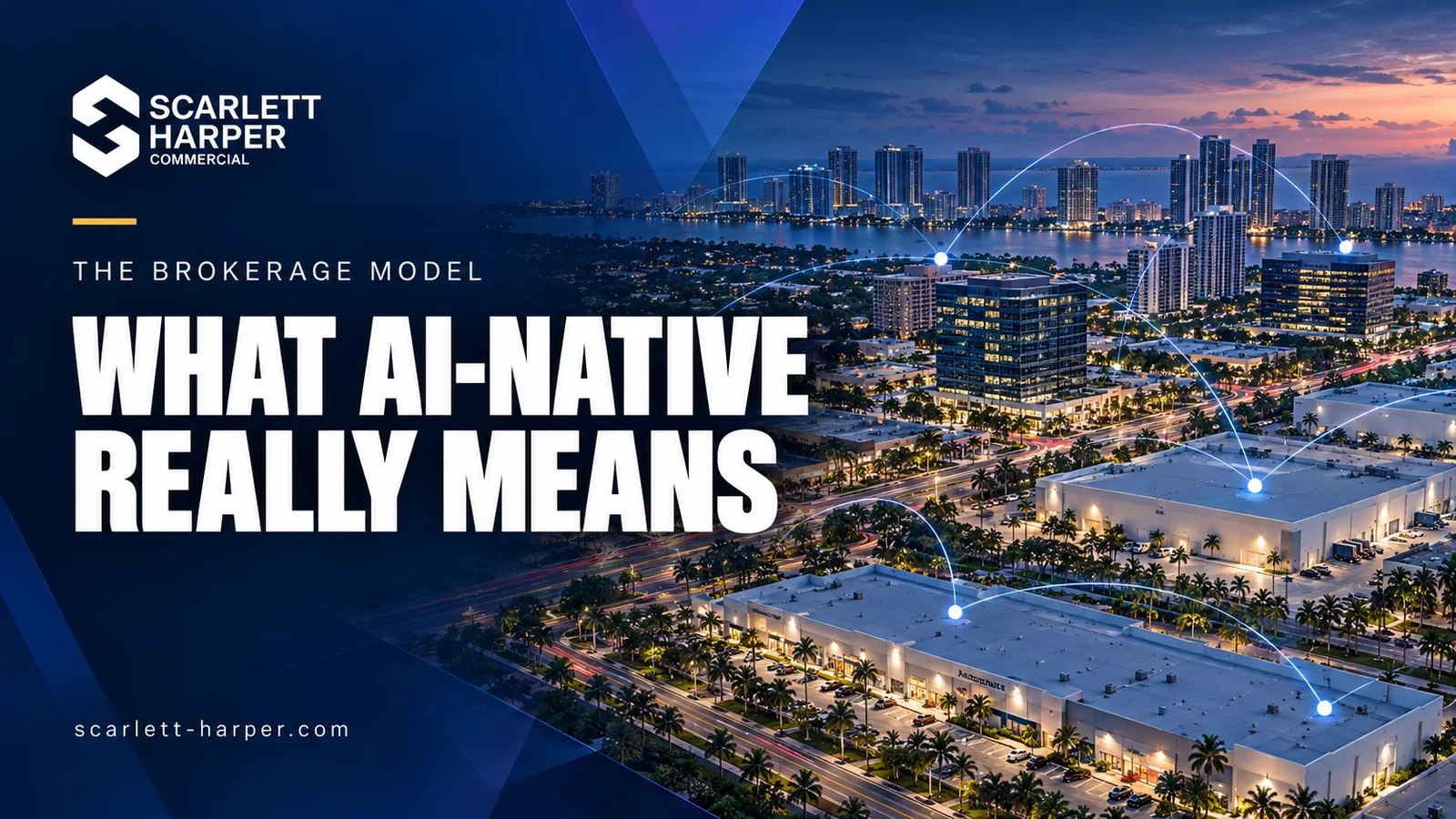 Editorial illustration for What does AI-native commercial real estate brokerage actually mean?
